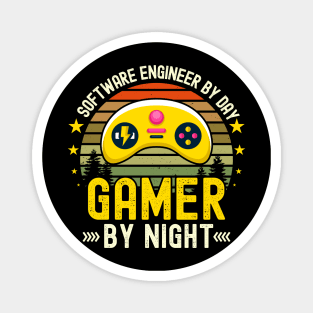 software engineer Lover by Day Gamer By Night For Gamers Magnet